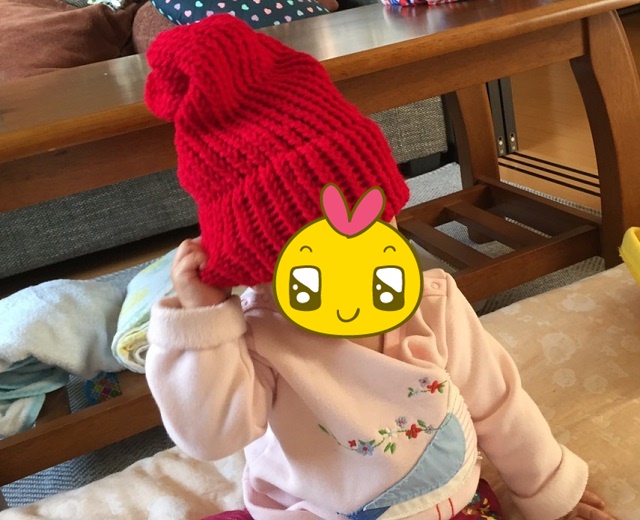 ニット帽　手作り　赤ちゃん